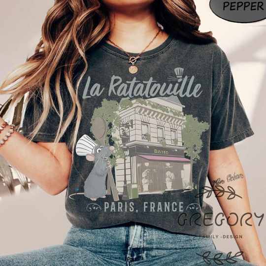 Disney Ratatouille Paris Comfort Colors Shirt, France Vintage Restaurant Shirt,  Pixar Shirt, Anyone can cook shirt, Disney Parks Shirt