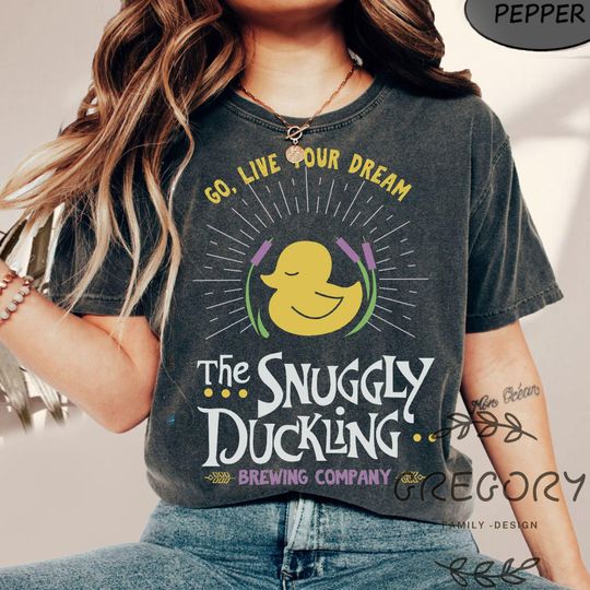Disney Tangled Rapunzel The Snuggly Duckling Go Live Your Dream Comfort Colors Shirt, The Snuggly Duckling Shirt, WDW Family Gift Tee