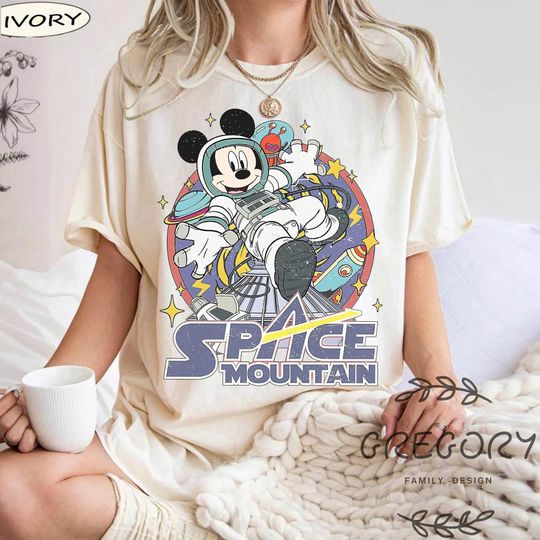 Retro Mickey Space Mountain Comfort Colors Shirt, Disney Space Astronauts Shirt, 90's Space Mountain Shirt, WDW Matching Family Shirt