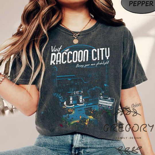 Visit Raccoon City Retro Comfort Colors Shirt, Resident Evil Shirt, Welcome To Raccoon City Shirt   ,Leon Kennedy Shirt