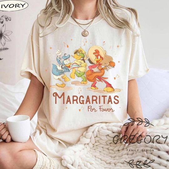 Vintage Disney Margarita Comfort Colors shirt, Margaritas Por Favor Shirt, Margaritas Epcot shirt, The Three Caballeros
