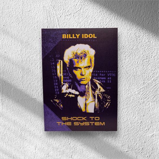 Billy Idol x The Terminator | 1980's Music | 80's Rock | Punk Rock | Home Decor