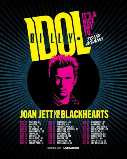 Billy Idol It’s Nice Day To Tour Again Joan Jett And The Blackhearts Post