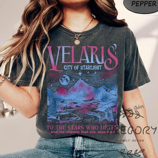 Velaris City Of Starlight Comfort Colors Shirt, City Of Starlight ACOTAR Night Court Shirt, Rhysand Quotes,  Book Lover Gift Shirt