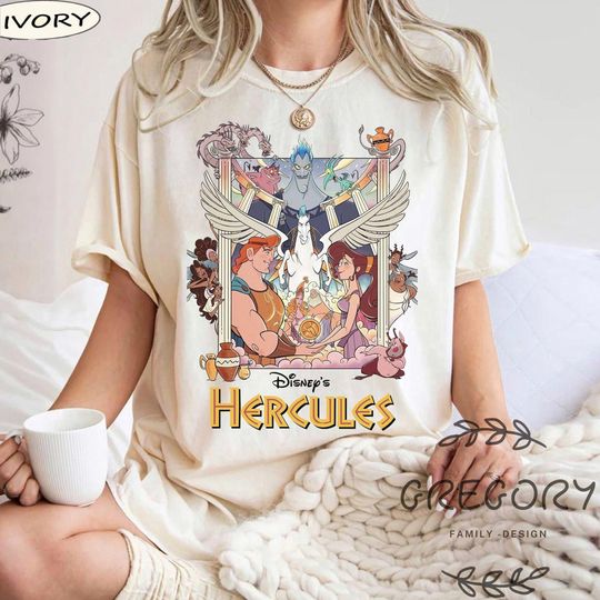 Discover Vintage 90's Disney Hercules Comfort Colors Shirt, Retro Hercules 1997 Shirt, Magic Kingdom Shirt, Disneyworld Shirt, Disney Family Tee