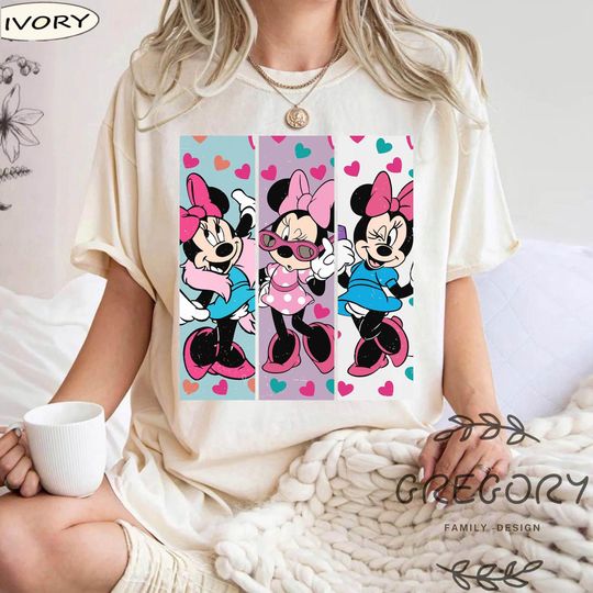 Minnie Valentine Comfort Colors Shirt, Disney Valentines Matching Shirt, Disney Valentines Day Gift Shirt, Disney Flirting Minnie Mouse