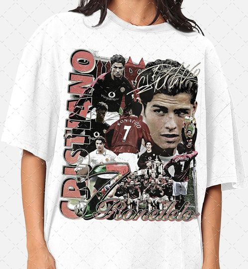 Limited Cristiano Ronaldo CR7 90s Graphic Tee, Football Gifts For Woman and Man Unisex T-Shirt