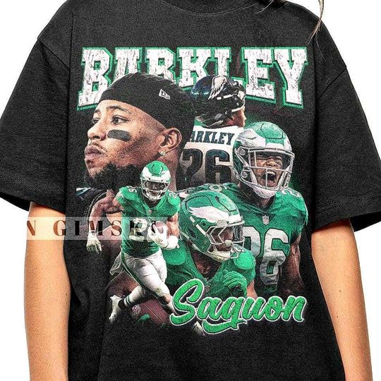 Saquon Barkley Shirt Vintage Bootleg Graphic Tee Saquon Barkley T-Shirt Retro Gift For Women and Man Unisex
