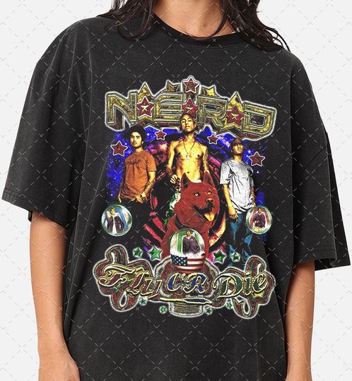 N.E.R.D Pharrell Williams 90s Graphic Tee, Raptees Gifts For Woman and Man Unisex T-Shirt