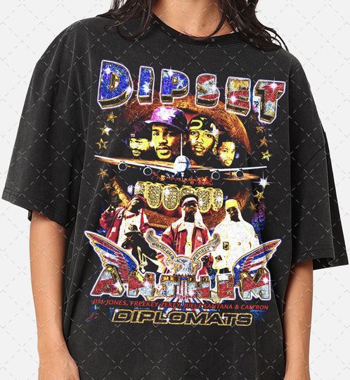 The Diplomats Dipset Anthem 90s Graphic Tee, Raptees Gifts For Woman and Man Unisex T-Shirt