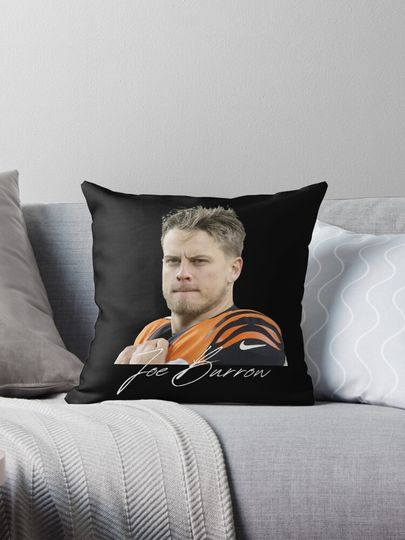 Joe Burrow Signed Design Pillow