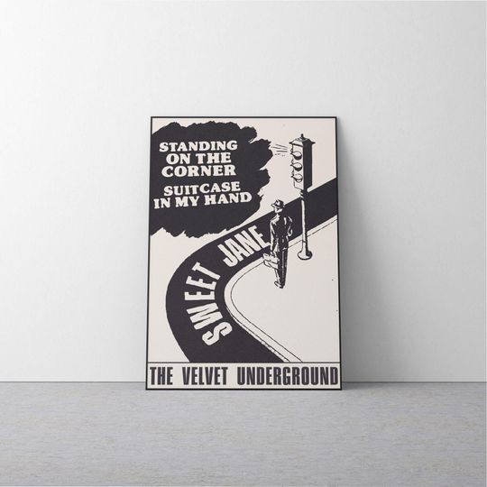 Sweet Jane - The Velvet Underground Poster | Vintage Experimental Rock Wall Art