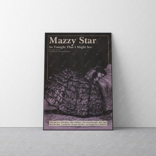 Mazzy Star - She Hangs Brightly Poster | 90s Dream Pop Alternative Rock Wall Art