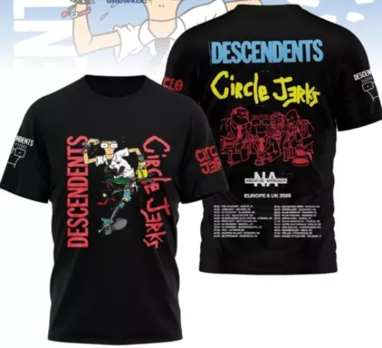 Descendents Circle Jerks Europe And UK Tour 2025 3D T-Shirt