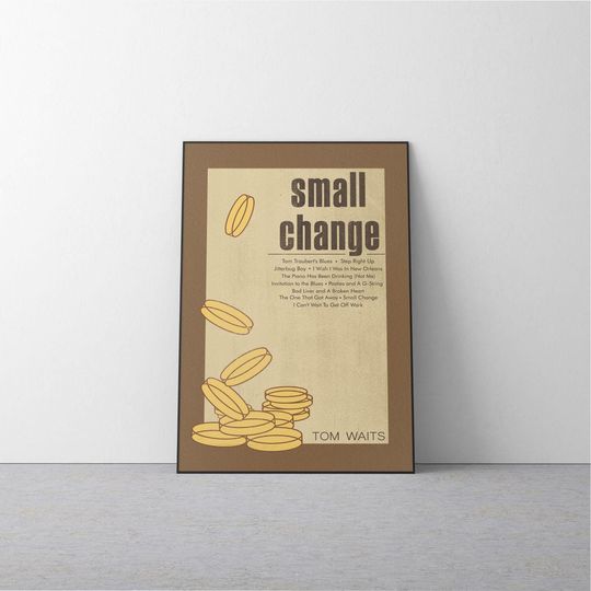 Tom Waits - Small Change Poster | Mid-Century Modern Art Book Cover