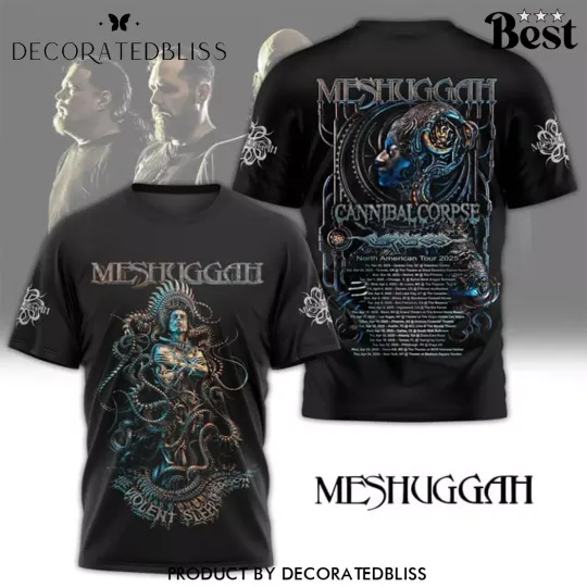 Meshuggah – Cannibal Corpse North American Tour 2025 3D T-Shirt