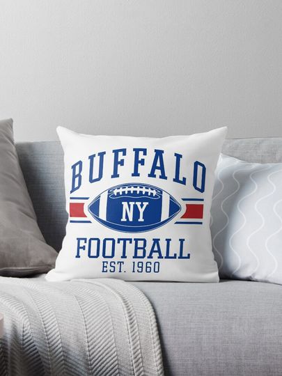 Vintage Buffalo New York Football NY Mafia Sports Gift Pillow
