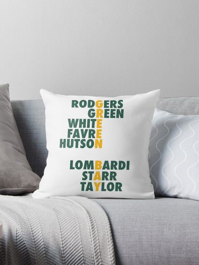 Green Bay Packers Greats Pillow