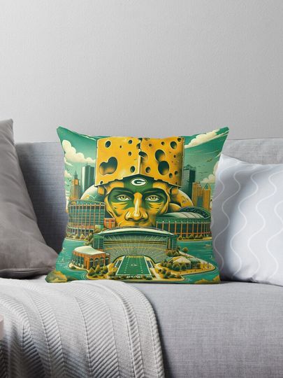 Green Bay Packers Artwork Pillow
