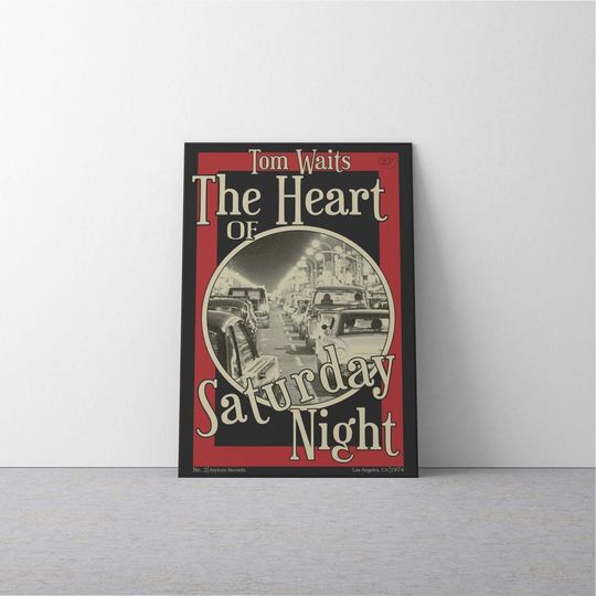 Tom Waits - Heart of Saturday Night Poster | Vintage Paperback Book Art