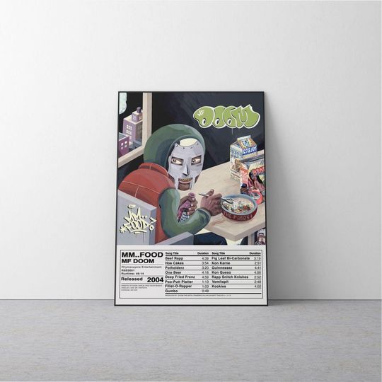 MF Dooom - Mm..Food Nutrition Facts Poster | East Coast Hip Hop Wall Art