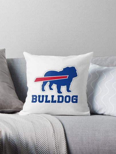 Buffalo Bills English Bulldog Pillow