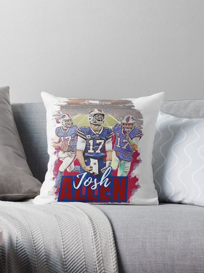 Josh Allen Fan Art Pillow