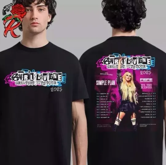 Avril Lavigne Greatest Hits Tour 2025 North America Tour Unisex T-Shirt