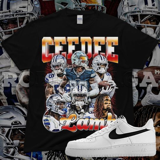 CeeDee Lamb Vintage 90s T-shirt, American Football Shirt, Football Vintage T-shirt, Football Fan Tee
