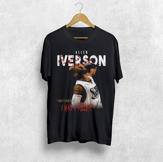 Allen Iverson Vintage 90s T-Shirt, Gift for Woman and Man Unisex T-Shirt, Graphic Streetwear T-Shirt