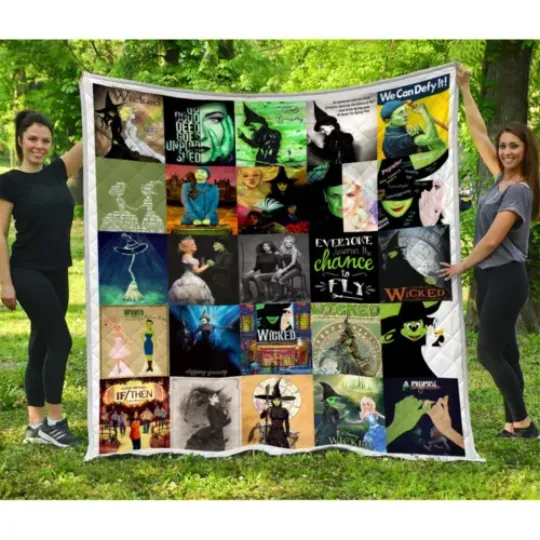 Wicked Quilts, Wicked the Musical on Broadway Quilt Blanket Broadway Wicked
