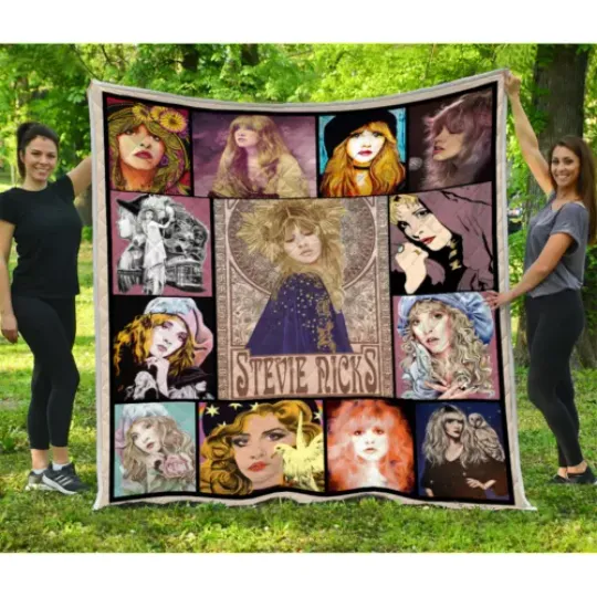 Stevie Nicks Quilt, Stevie Nicks Printed Quilt Blanket Gift For Fans