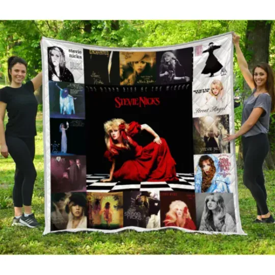 Stevie Nicks Printed Quilt, Stevie Nicks Quilt Blanket Gift For Fans