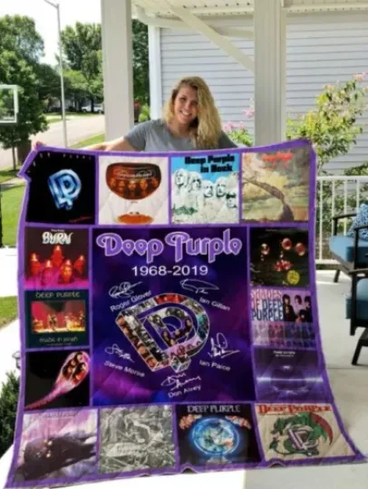 Deep Purple Quilt Blanket, Gift For fan Lovers