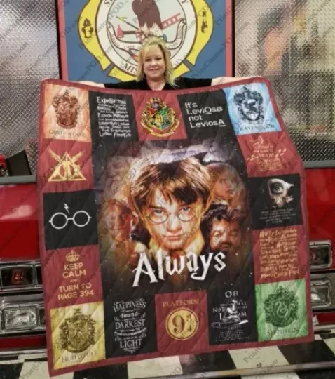 Harry Potter Quilt Blanket, Blanket Gift For Fans