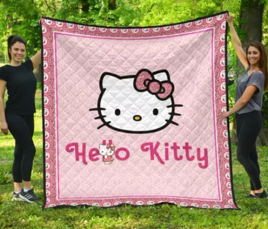 Hello Kitty Premium Quilt Blanket Cartoon Home Decor For Fans