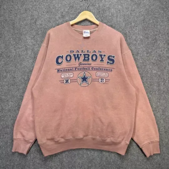 Vintage Dallas Cowboys Sweatshirt Mens XL Brown 90s Got Rings Super Bowl football