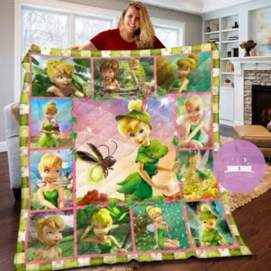 Tinker Bell Blankets, Tinker Bell Cartoon Movie Quilts Blanket