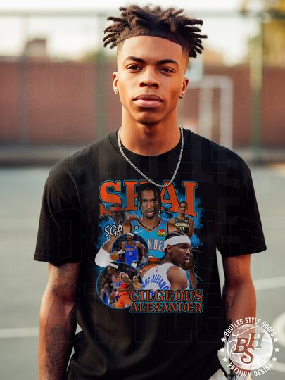 Shai Gilgeous-Alexander Bootleg Style Rap Shirt for Oklahoma Basketball Fan Vintage Classic 90s Graphic Gift for Men Women