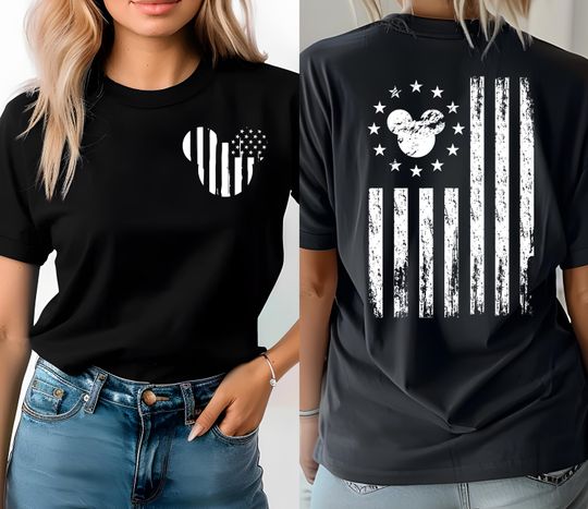 Mickey Mouse US Flag Shirt, Disney American Flag Tee, Disney Veteran T-Shirt, Disneyland Trip Shirt, Disney Mens Shirt, Disney Dad Shirt