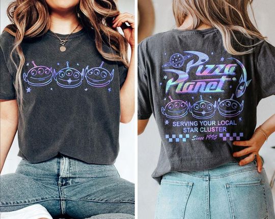 Retro Pizza Planet Shirt, Toy Story Alien Shirt, Pizza Planet Alien Shirt, Toy Story Friends, Disney 2025 Tee