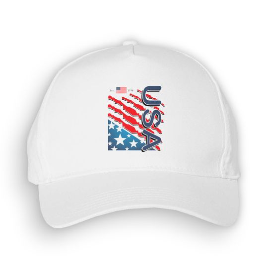 USA Snap Back Twill Cap | Snapback Hat | America 4th of July U.S. Pride Patriotic United States | Made To Order With Love