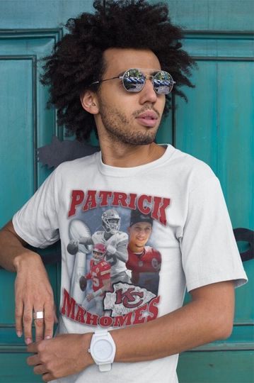 Patrick Mahomes 90's Vintage T-Shirt, Mahomes T-Shirt, KC Chiefs, Patrick Mahomes Tee, football Shirt