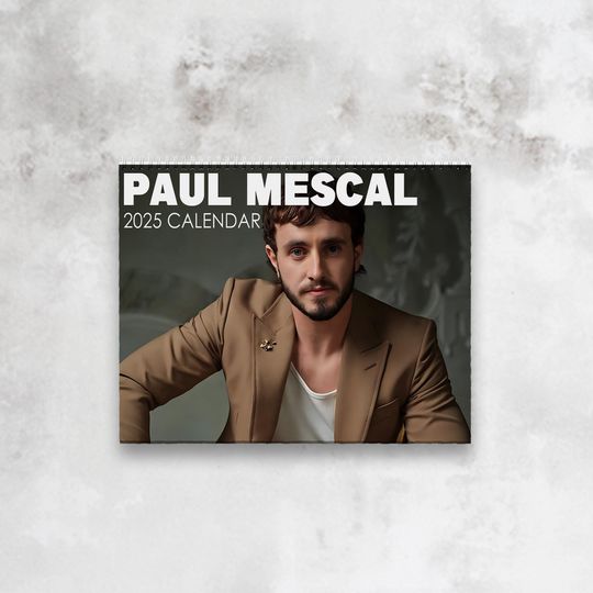 Paul Mescal 2025 Wall Calendar Planner, Unique Holiday Gift, Fan Gift , New Year Gift, Paul Mescal Celebrity Merch, Celebrity Crush Merch