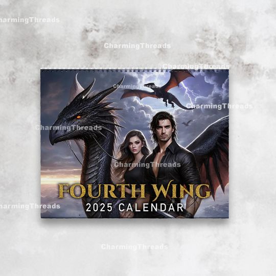 Fourth wing 2025 Calendar, Violet And Xaden Calendar, Book Couple Calendar, Fictional Characters, Reading Gift, Literary Lover,Bookworm Gift