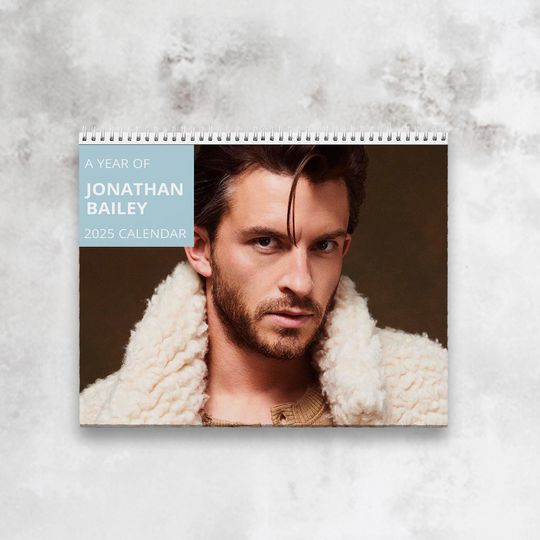 Jonathan Bailey Wall Calendar 2025 - Jonathan Bailey Merch for Fan | Home Decor, Office Decor - New Year Fan Gift, Unique Holiday Gift