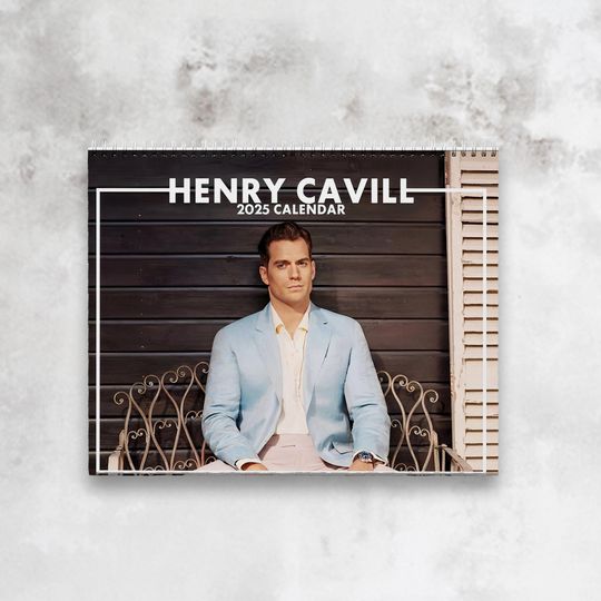 Henry Cavill 2025 Wall Calendar, Wall Calendar 2025, Planner 2025, Henry Cavill Gift, Unique Holiday Gift, Christmas Gift, Celebrity Merch