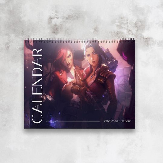 Arcane Calendar (2025) League of Legends,Wall Calendar | Jinx, Silco, Viktor, Ekko, Caitlyn, Jayce, Heimerdinger, Vander, 2025 Wall Calendar