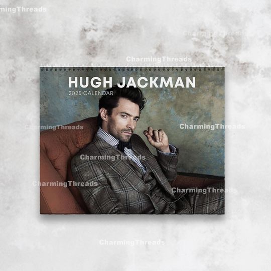 Hugh Jackman Wall Calendars 2025, Celebrity Calendar, Celebrity Merch, 2025 Wall Calendar, New Year Gift