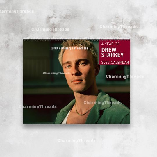 Drew Starkey Calendar 2025 Home Decor, Wall Calendar, Drew Starkey Fan Gift, Unique Holiday Gift, Fan Gift, Gift For Her, New Year Gift
